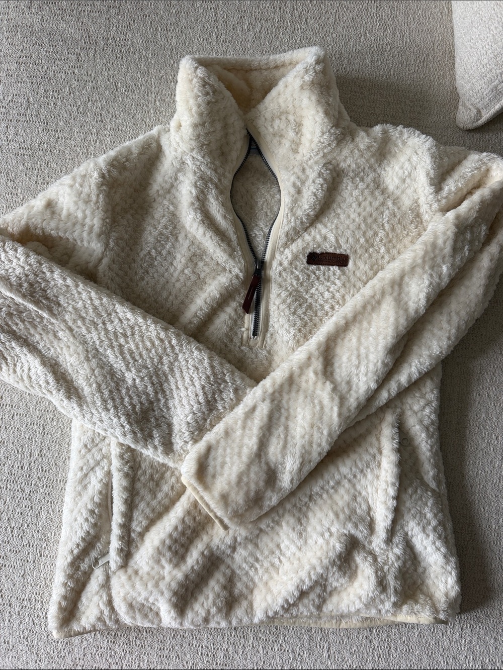 Columbia Cream Sherpa Half-Zip Women’s Sweater